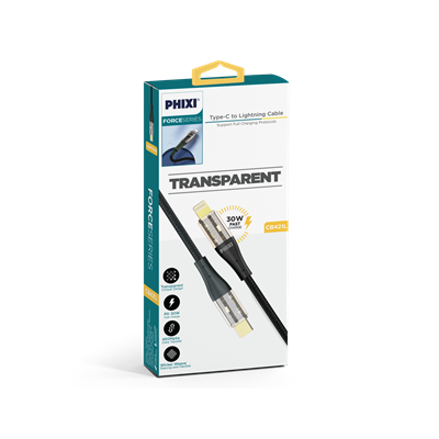 PHİXİ FORCE CB421L HASIR ÖRGÜ VE EKSTRA GÜÇLENDİRİLMİŞ BAŞLIKLI TYPE-C TO LIGHTNING HIZLI ŞARJ VE DATA KABLO