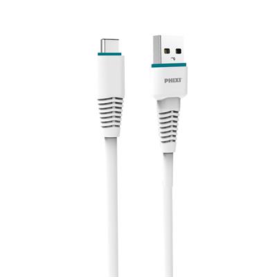Phixi Force CB464T Esnek ve Güçlendirilmiş Type-C USB Şarj ve Data Kablo
