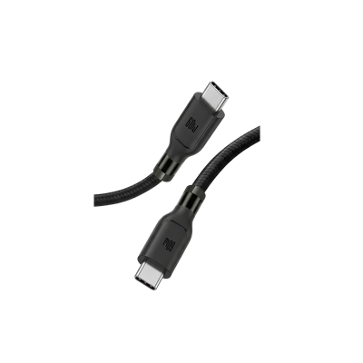 PHIXI Force CB476T 60W Type-C to Type-C Hızlı Şarj ve 480Mbps Data Kablosu Siyah Örgülü