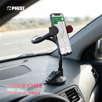 Phixi Force CH63 360° Esnek Araç Tutucu