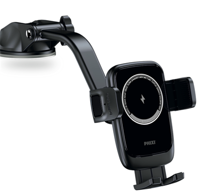 PHIXI Force M40 15W Kablosuz Şarjlı Araç Telefon Tutucu – Manyetik Wireless Araç Standı