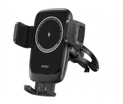 PHIXI Force M45 15W Kablosuz Şarjlı Araç Telefon Tutucu – Otomatik Klipsli Wireless Araç Standı