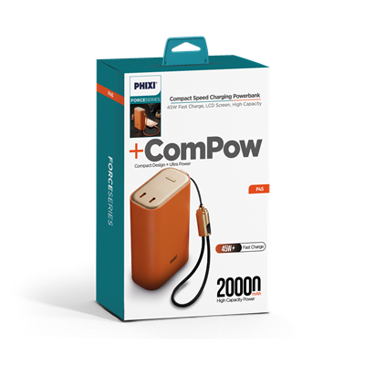 PHIXI FORCE P45 20000mAh 45W Hızlı Şarj Powerbank