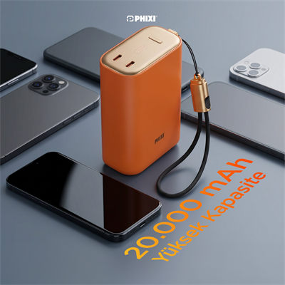 PHIXI FORCE P45 20000mAh 45W Hızlı Şarj Powerbank