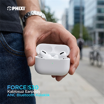 Phixi Force S30 TWS Kablosuz Earpods Kulakiçi ANC Bluetooth Kulaklık