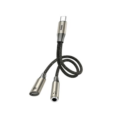 PHIXI Force Serisi CA119 Type-C to 3.5mm + 60W Type-C Ses ve Şarj Adaptörü