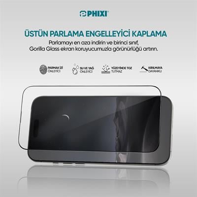 Phixi Gorilla Guard iPhone 11 Kırılmaz Cam – HD Temperli, Tekrar Yapışabilir, Suyla Temizlenebilir, Anti-Statik, Süper Kavisli Ekran Koruyucu