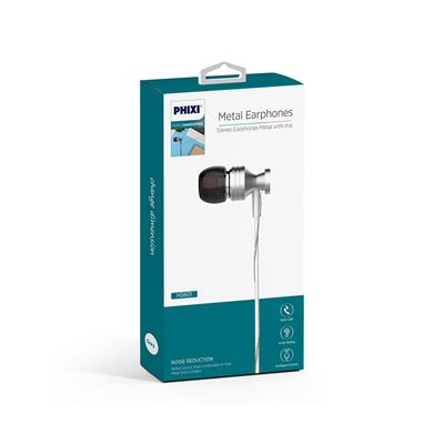 PHIXI HS601 Metal Kulak İçi Kulaklık Mikrofonlu Stereo Kablolu Earphones