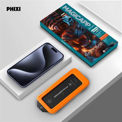 Phixi iPhone 16 MagicApp Aparatlı Ekran Koruyucu Cam – Maksimum Şeffaflık ve Üstün Koruma 