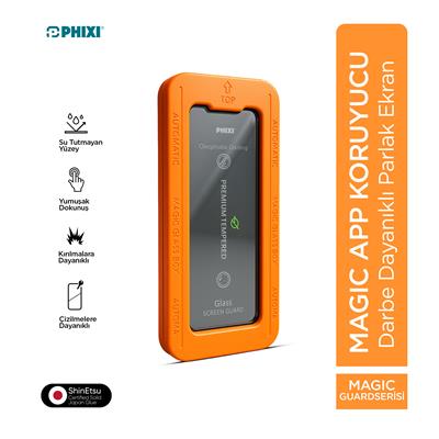 Phixi iPhone 15 Pro Max MagicApp Aparatlı Ekran Koruyucu Cam – Maksimum Şeffaflık ve Üstün Koruma 