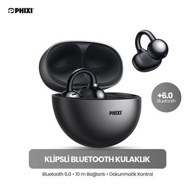 PHIXI Massive C50 Bluetooth 6.0 Clips Earbuds Kablosuz Kulaklık
