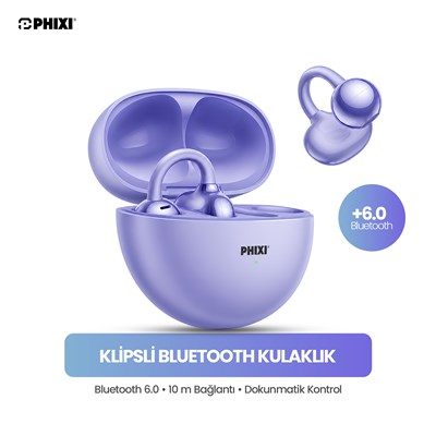 PHIXI Massive C50 Bluetooth 6.0 Clips Earbuds Kablosuz Kulaklık