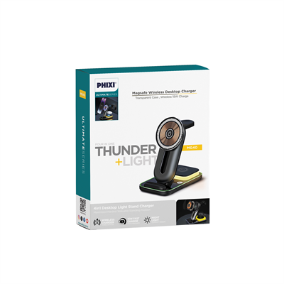 Phixi MG40 3-in-1 Magnetic Wireless Stand Charging Set