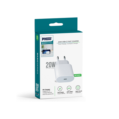 Phixi QCH220 Basic 20W Qualcomm 3.0 Hızlı Şarj Adaptörü