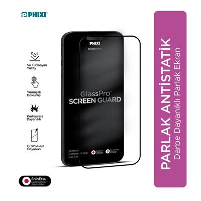 Phixi Premium Guard Parlak Cam Ekran Koruyucu – Samsung S25 Ultra Uyumlu | Antistatik, Su Tutmaz, Tam Kaplama