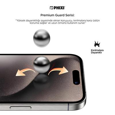 Phixi Premium Guard Parlak Cam Ekran Koruyucu – iPhone 11 Uyumlu | Antistatik, Su Tutmaz, Tam Kaplama