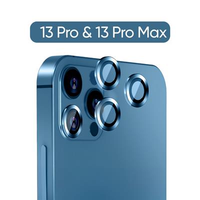 Phixi Premium Guard Serisi  – iPhone 13 Pro / Pro Max Uyumlu Sierra Blue Kamera Lens Koruyucu | Safir Cam, Kırılmaz, Gerçek Görünüm