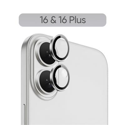 Phixi Premium Guard Serisi  – iPhone 16 / Plus Uyumlu White Kamera Lens Koruyucu | Safir Cam, Kırılmaz, Gerçek Görünüm