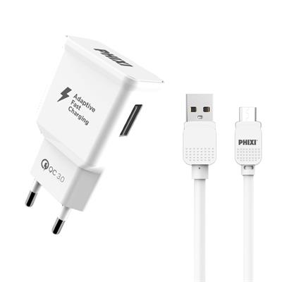 Phixi Basic QCH202M 12V / 3A Qualcomm 3.0 Micro USB Wired Fast Charger