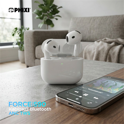 PHIXI S90 ANC TWS Kablosuz Bluetooth Kulaklık Aktif Gürültü Engelleme