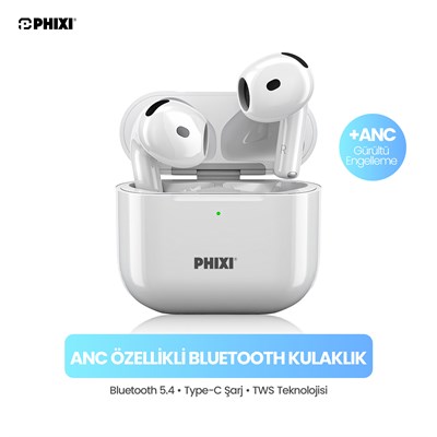 PHIXI S90 ANC TWS Kablosuz Bluetooth Kulaklık Aktif Gürültü Engelleme