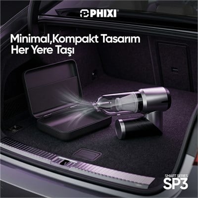 PHIXI Smart SP3 18000 Pa 2si 1 Arada Üfleme ve Süpürme Şarjlı Araç Süpürgesi