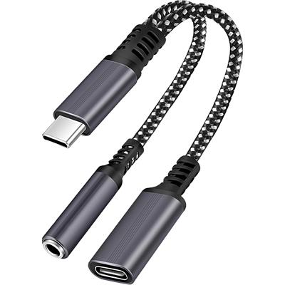 PHIXI Type-C to 3.5mm + Type-C Splitter – Şarj ve Kulaklık Adaptörü