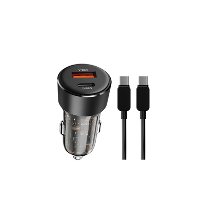 PHIXI Ultimate QCH4139T 38W Araç İçi Hızlı Şarj Cihazı – Type-C Kablolu Çift Çıkışlı