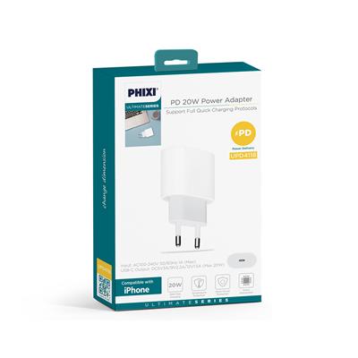 Phixi Ultimate UPD4118 20W Fast Charging Adapter