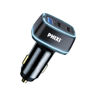 Phixi UPD4275 Triple-Port 75W PD-Supported Car Charger