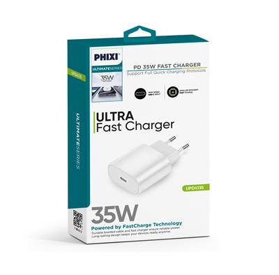 Ultimate Serisi UPD4135 35W Type-C Girişli Yeni Nesil Hızlı Şarj Adaptörü