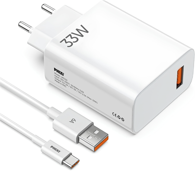 Ultimate Serisi UPD4233 33W Type-C Şarj Cihazı + USB-A Kablo – Fast Charge