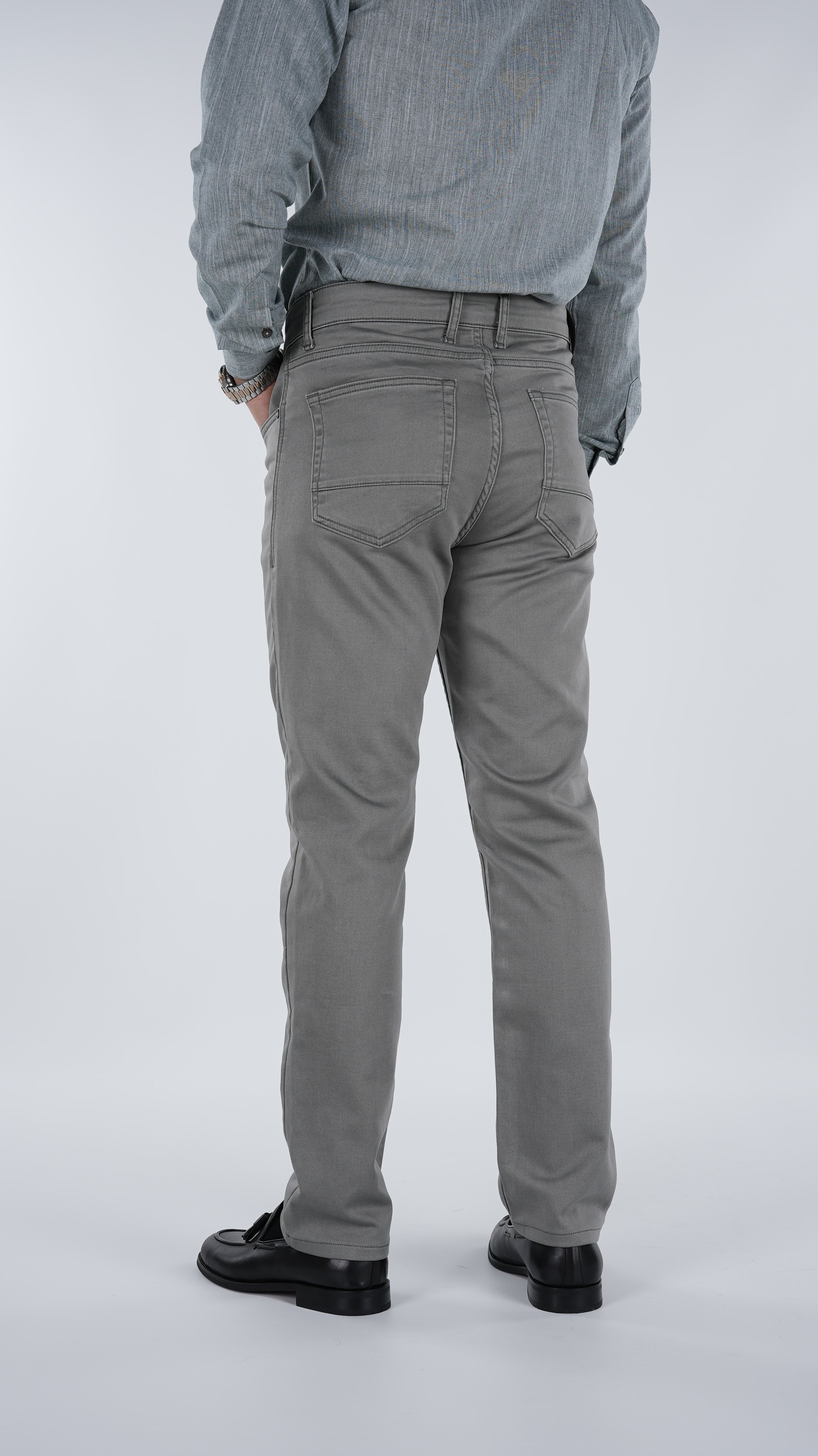 Erkek Denim Regular Rahat Kalıp Jeans Kot Cotton Pantolon - Toprak