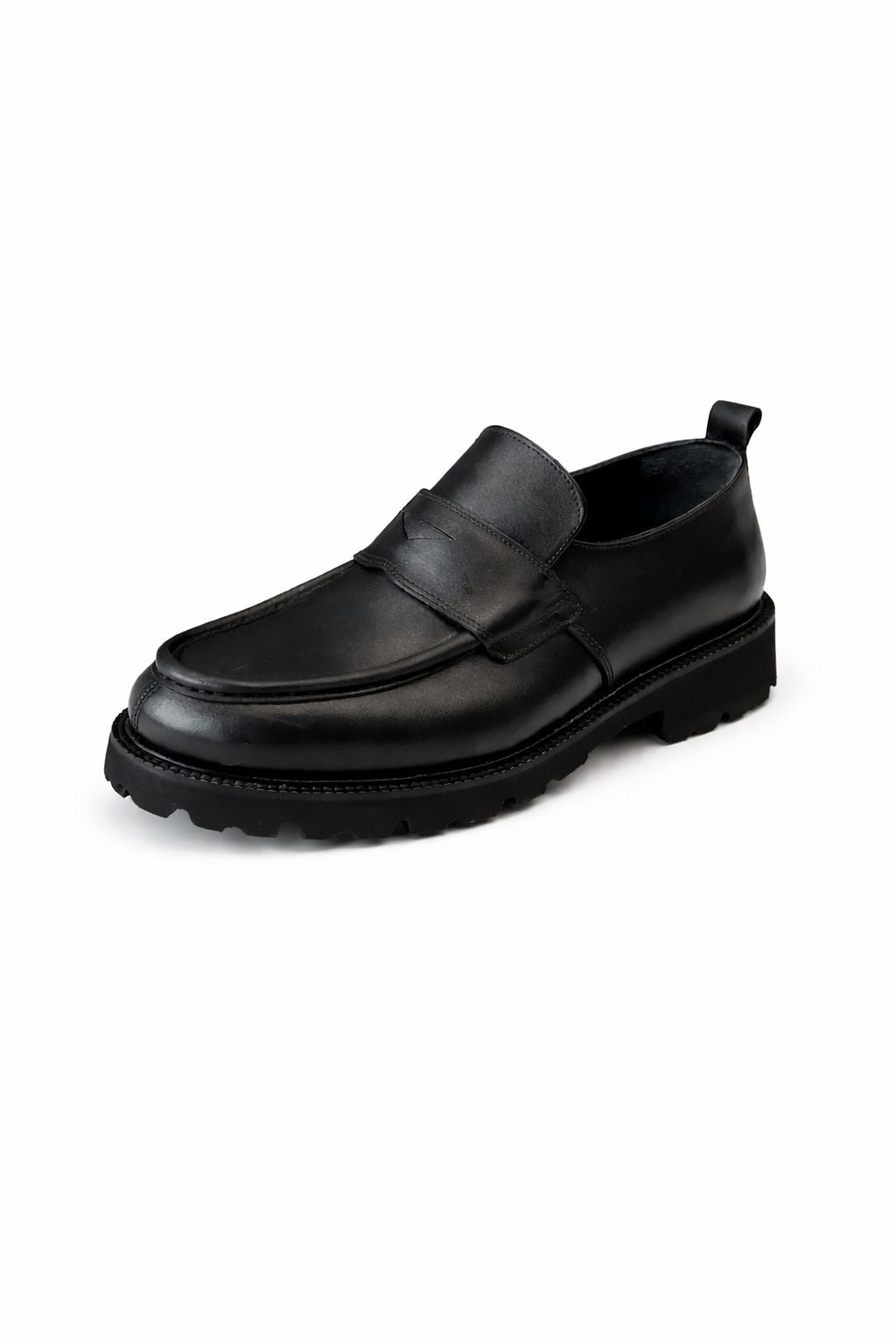 Erkek Naturel İç Dış Deri Eva Taban Ayakkabı - Siyah