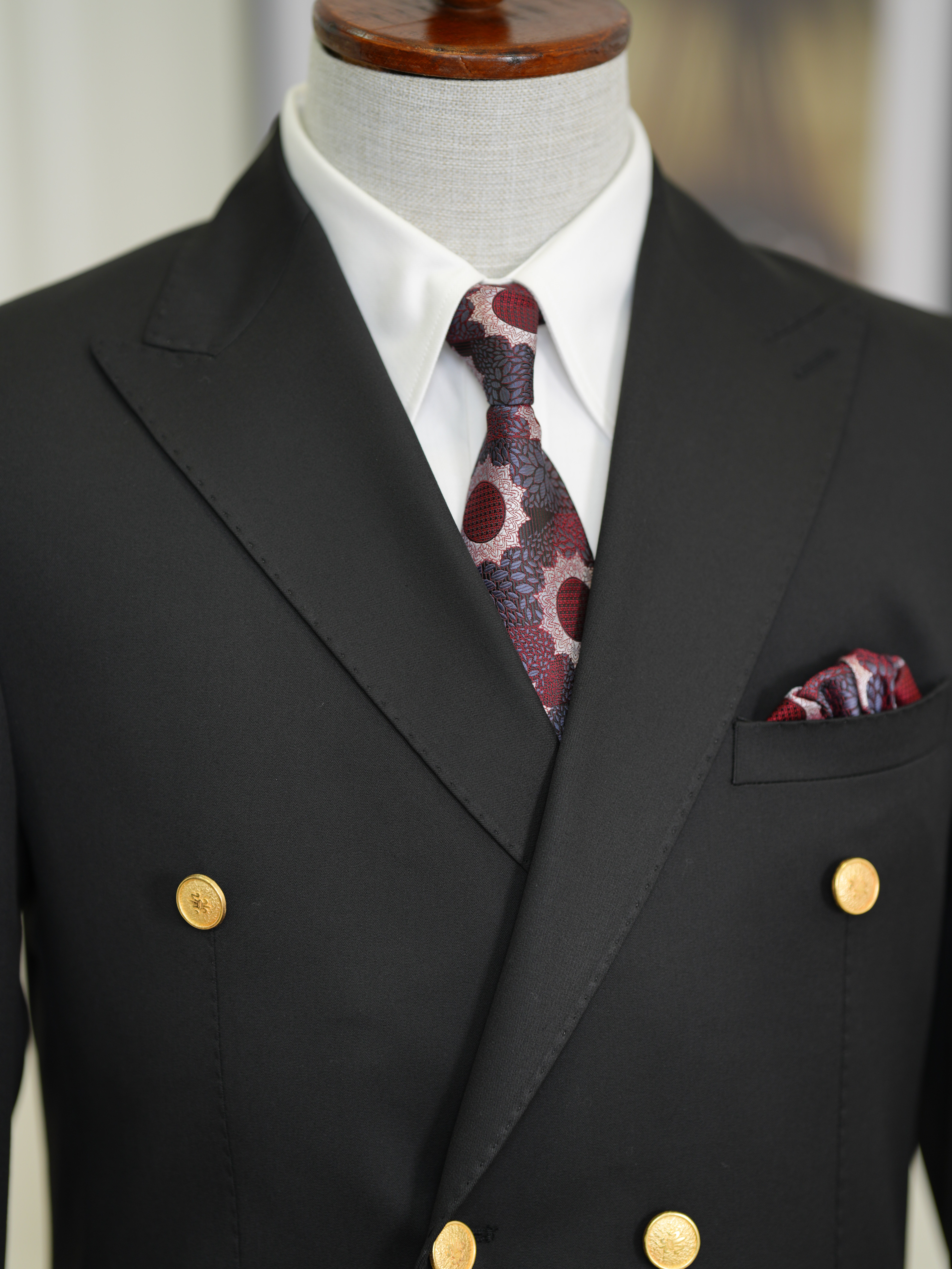 Erkek Premium İtalyan Stil Slim Fit Erkek Punto Dikişli Torba Cepli Yarım Astarlı Kruvaze Ceket - Siyah