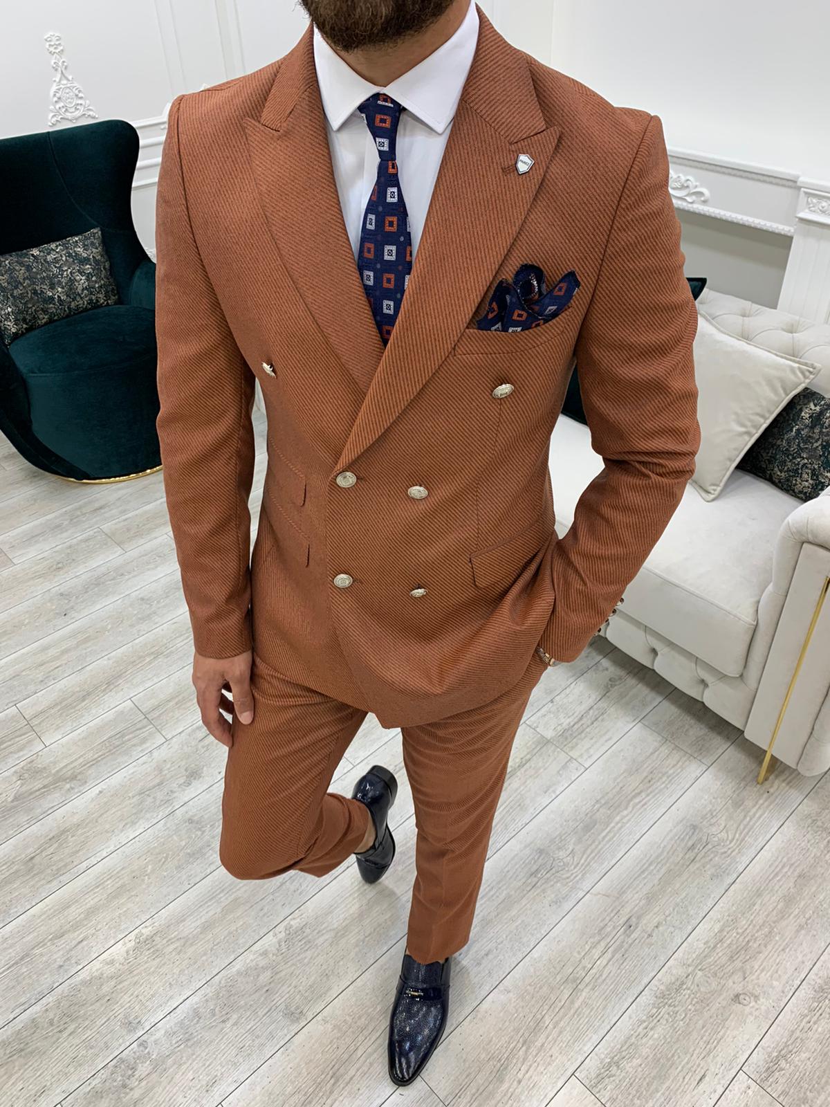 Pantaloni giacca da abito doppiopetto stile italiano - Tile
