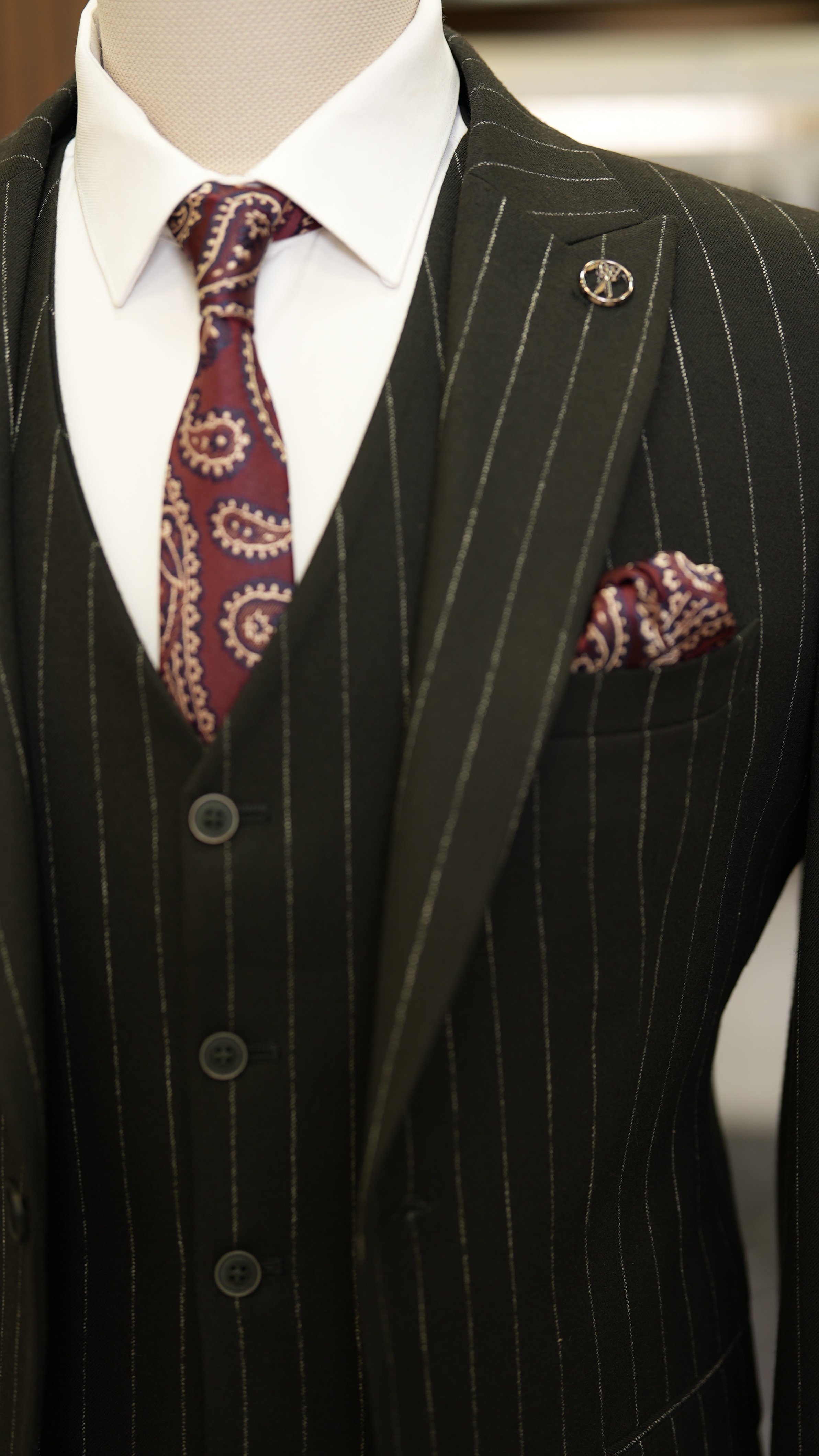 Pantaloni gilet giacca stile italiano - neri