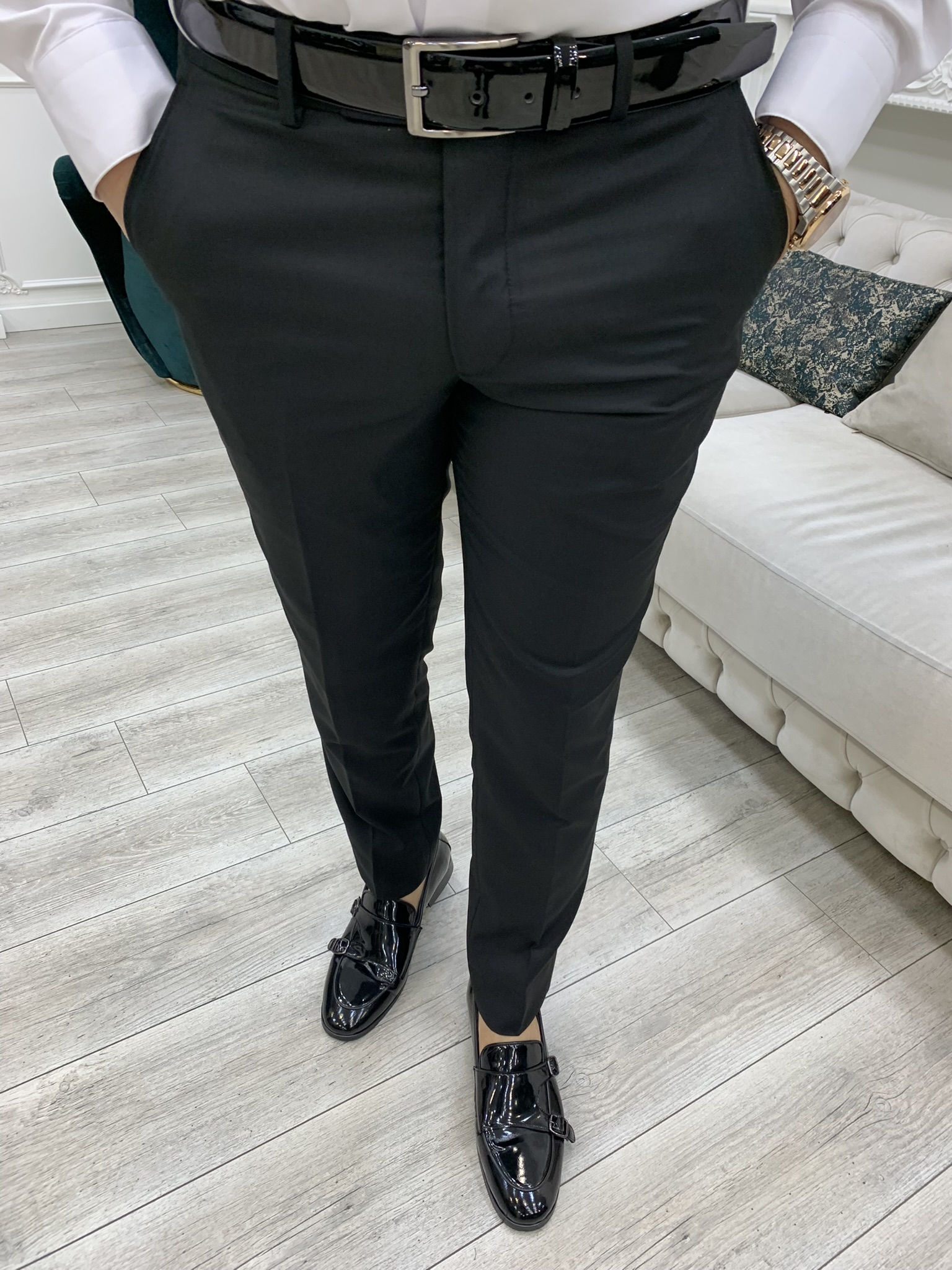 Giacca da sposo da smoking slim fit, pantaloni, papillon - Bianco