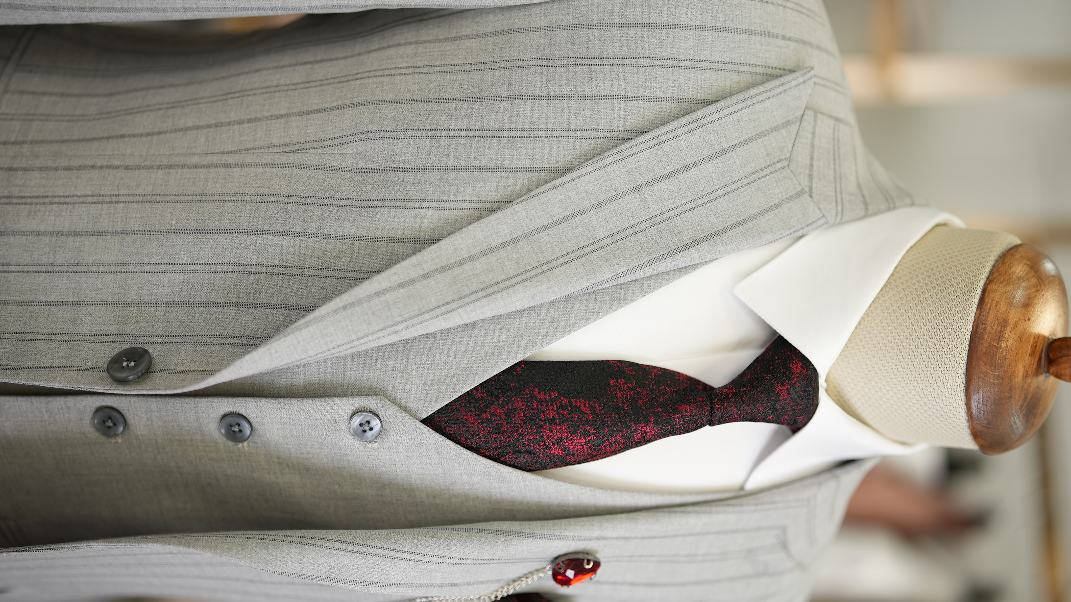 Slim Fit  Takım Elbise Ceket Yelek Pantolon - Gri