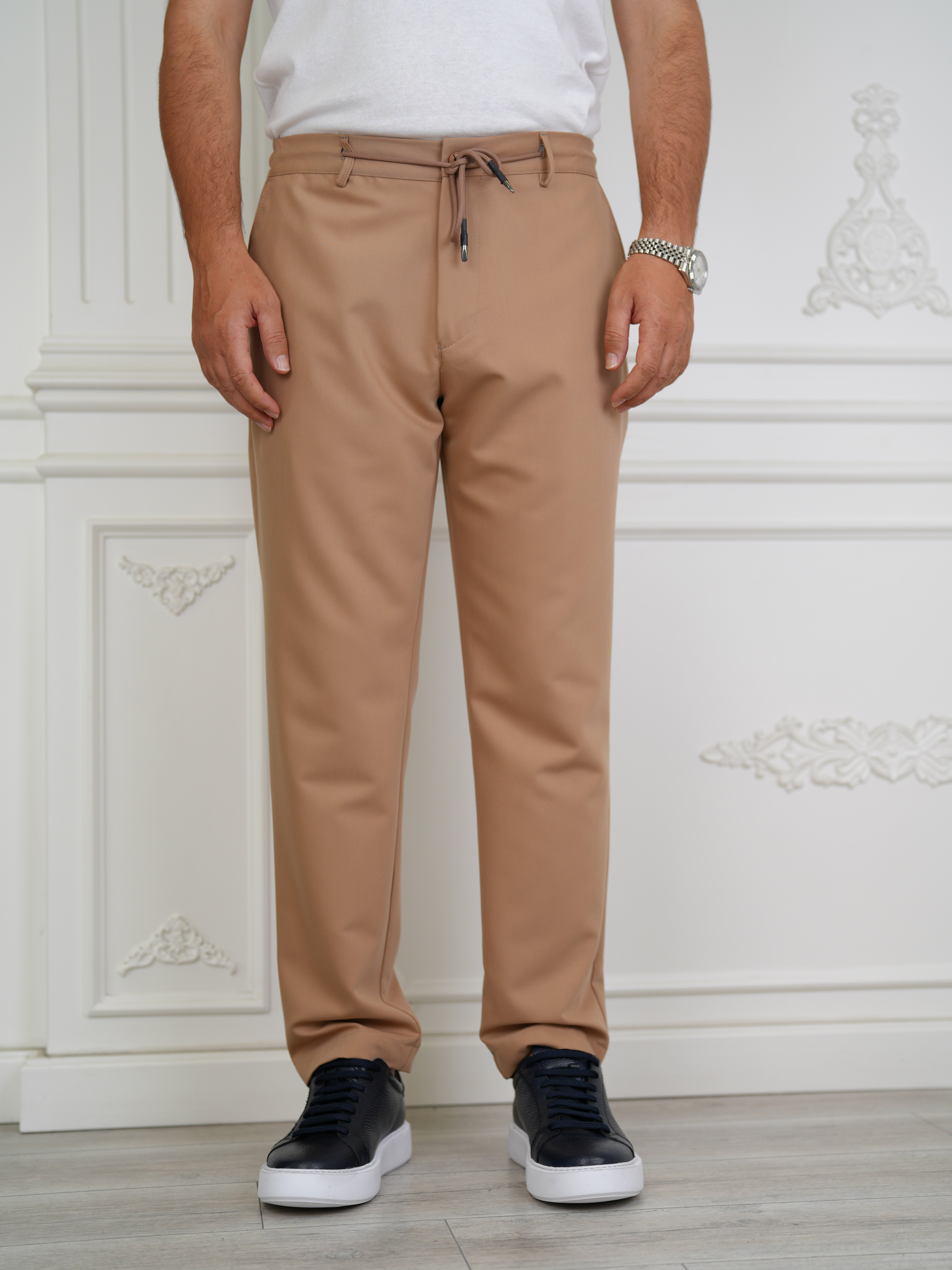 YÜKSEK BEL İTALYAN STİL JOGGER PANTOLON - Krem