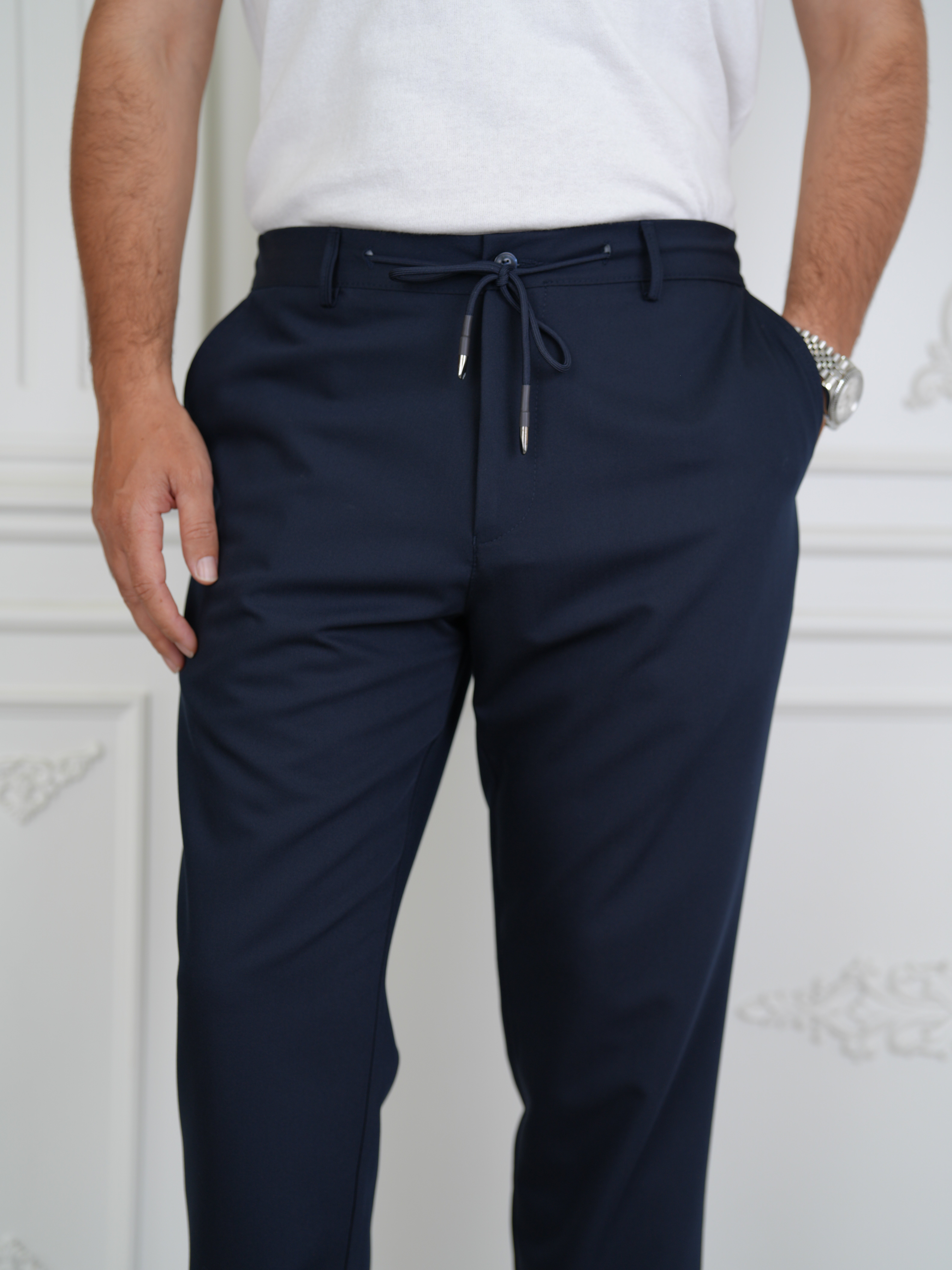 YÜKSEK BEL İTALYAN STİL JOGGER PANTOLON - Lacivert