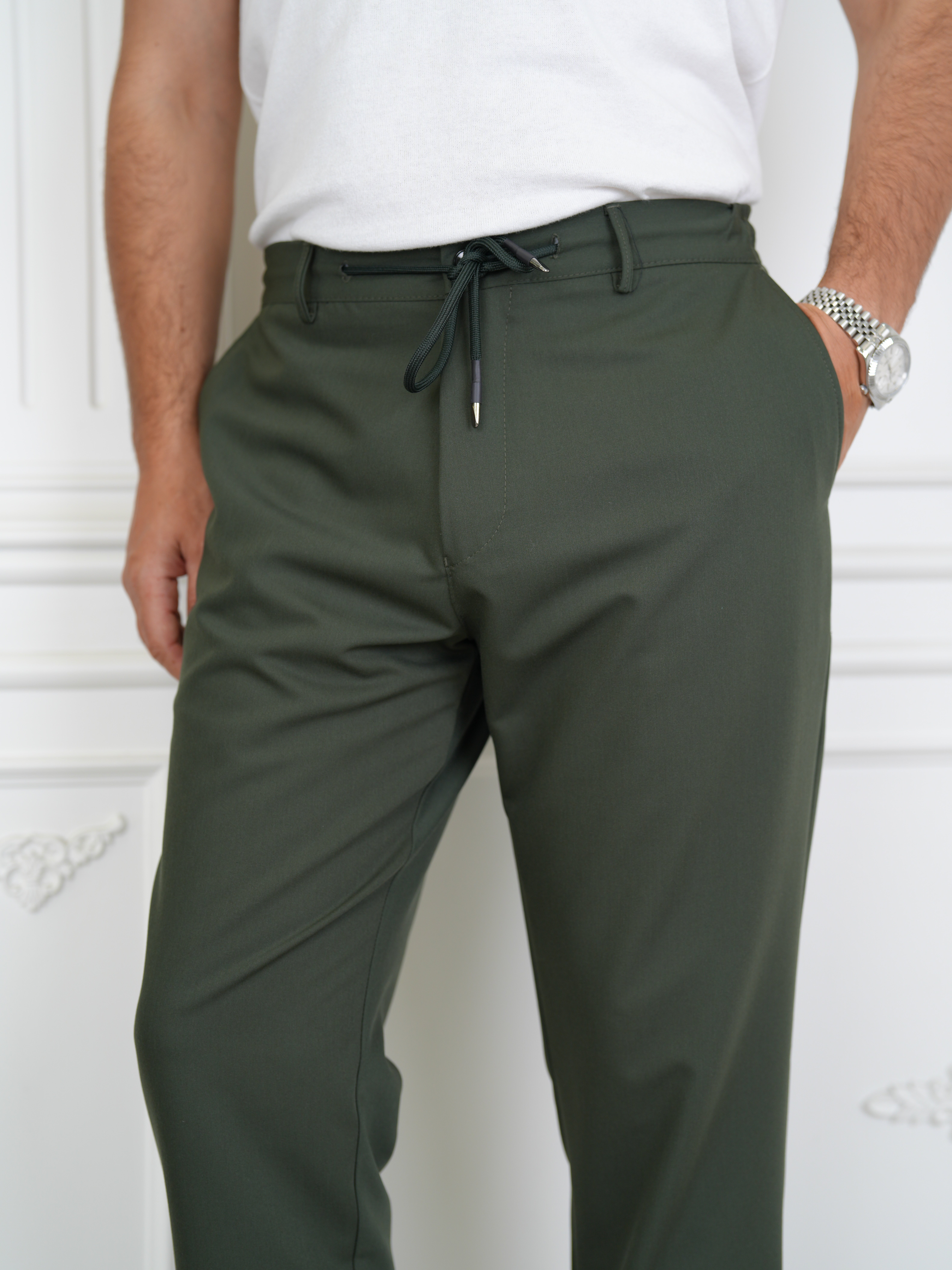YÜKSEK BEL İTALYAN STİL JOGGER PANTOLON - Haki