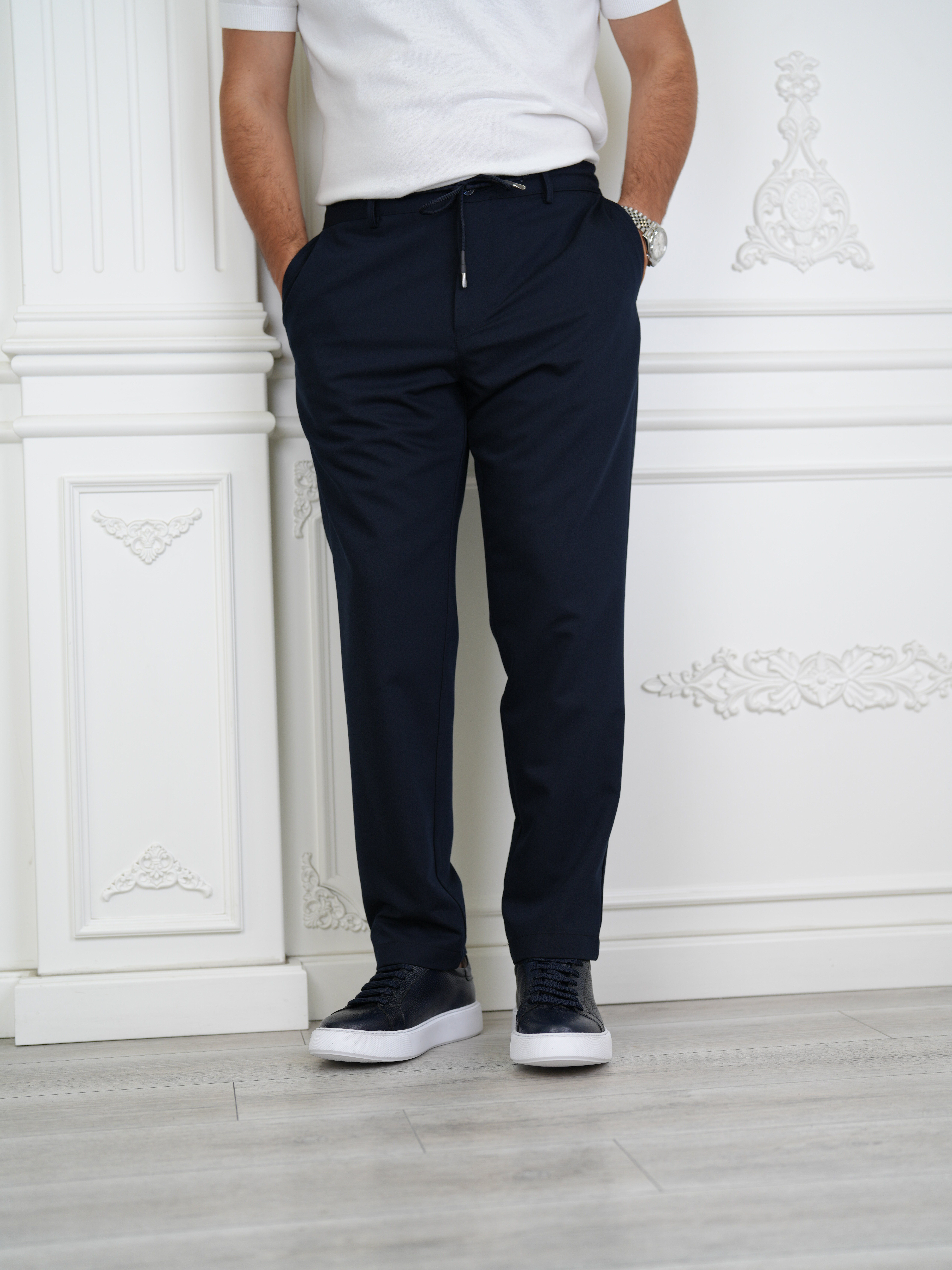YÜKSEK BEL İTALYAN STİL JOGGER PANTOLON - Lacivert