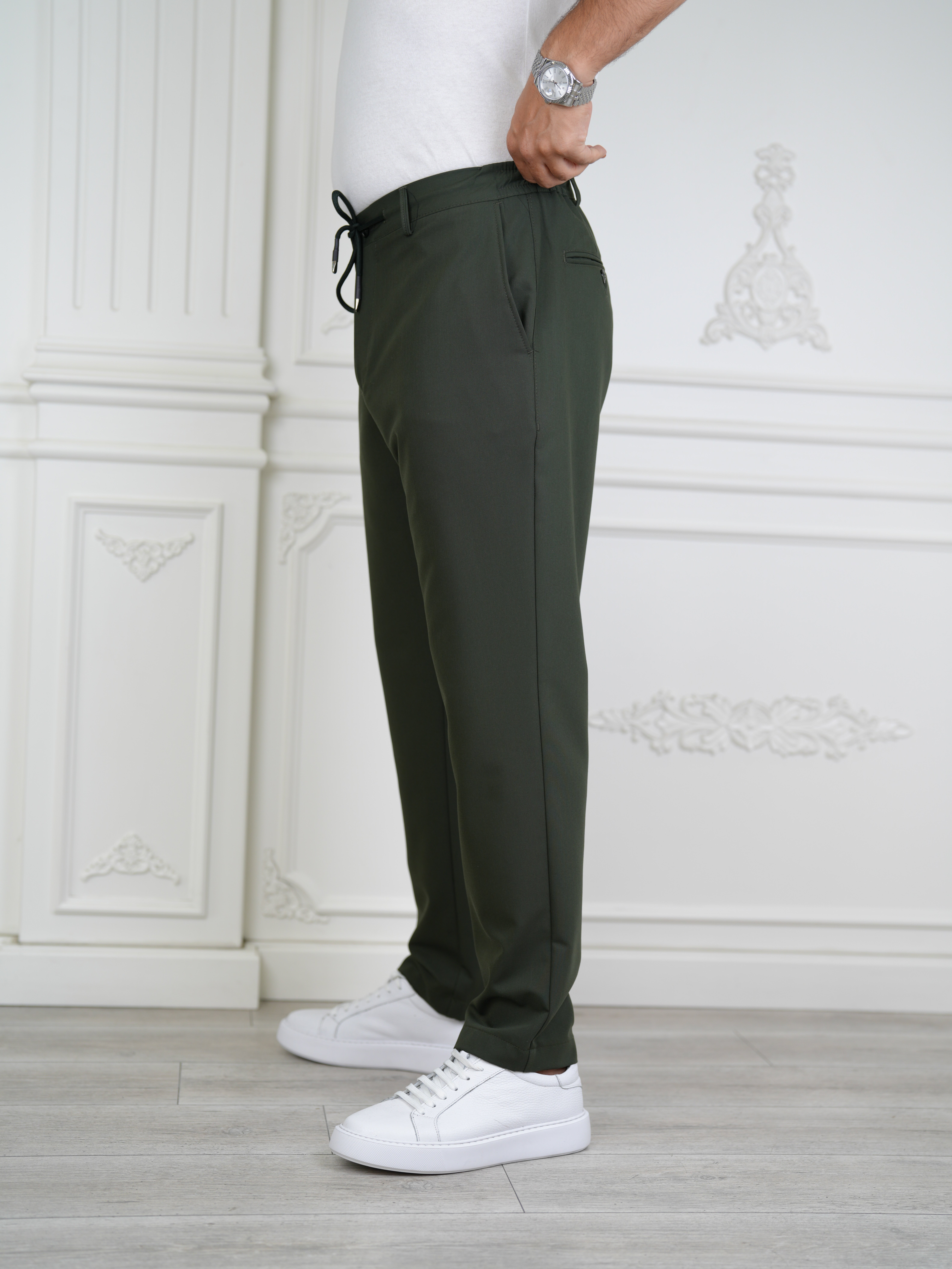 YÜKSEK BEL İTALYAN STİL JOGGER PANTOLON - Haki