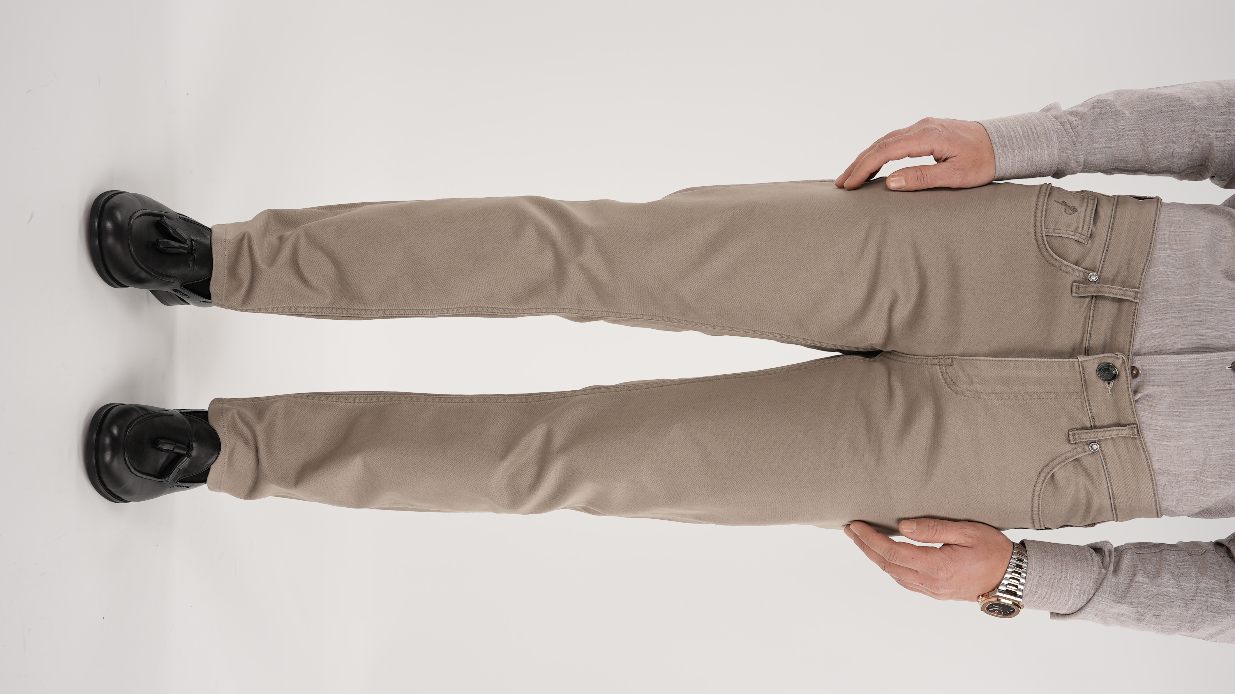 Erkek Denim Regular Rahat Kalıp Jeans Kot Cotton Pantolon - Bej