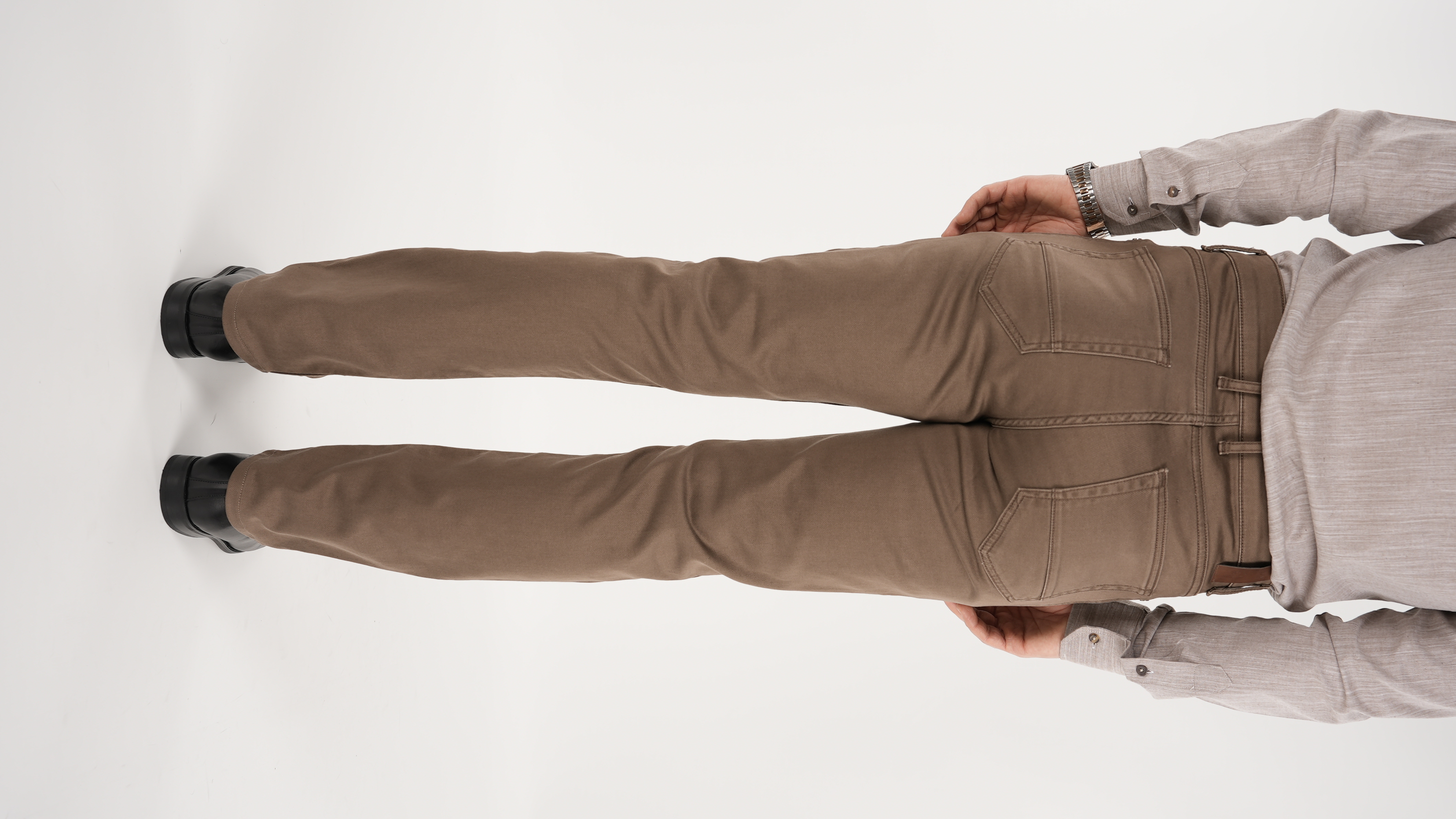 Erkek Denim Regular Rahat Kalıp Jeans Kot Cotton Pantolon - Sütlü Kahve