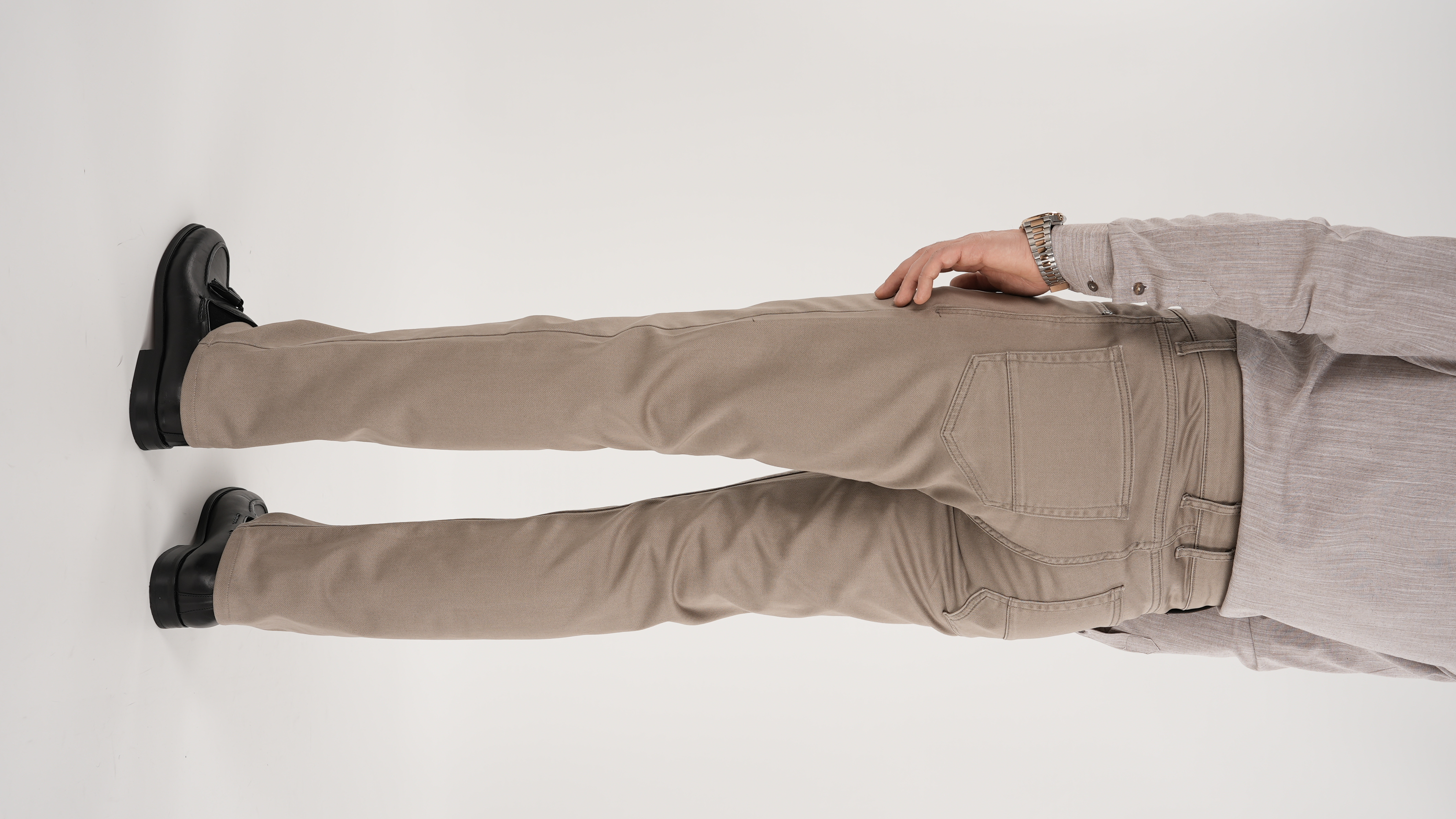 Erkek Denim Regular Rahat Kalıp Jeans Kot Cotton Pantolon - Bej