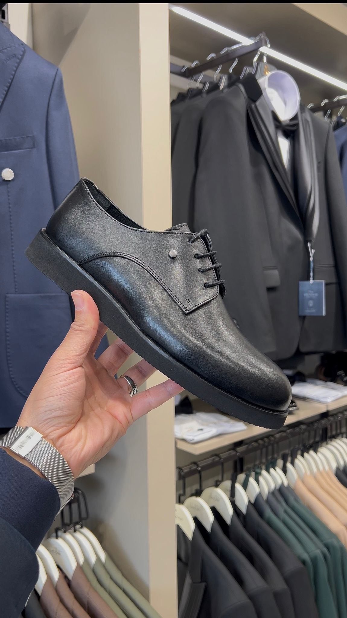 Erkek Klasik Bağcıklı Eva Taban Ayakkabı-Siyah