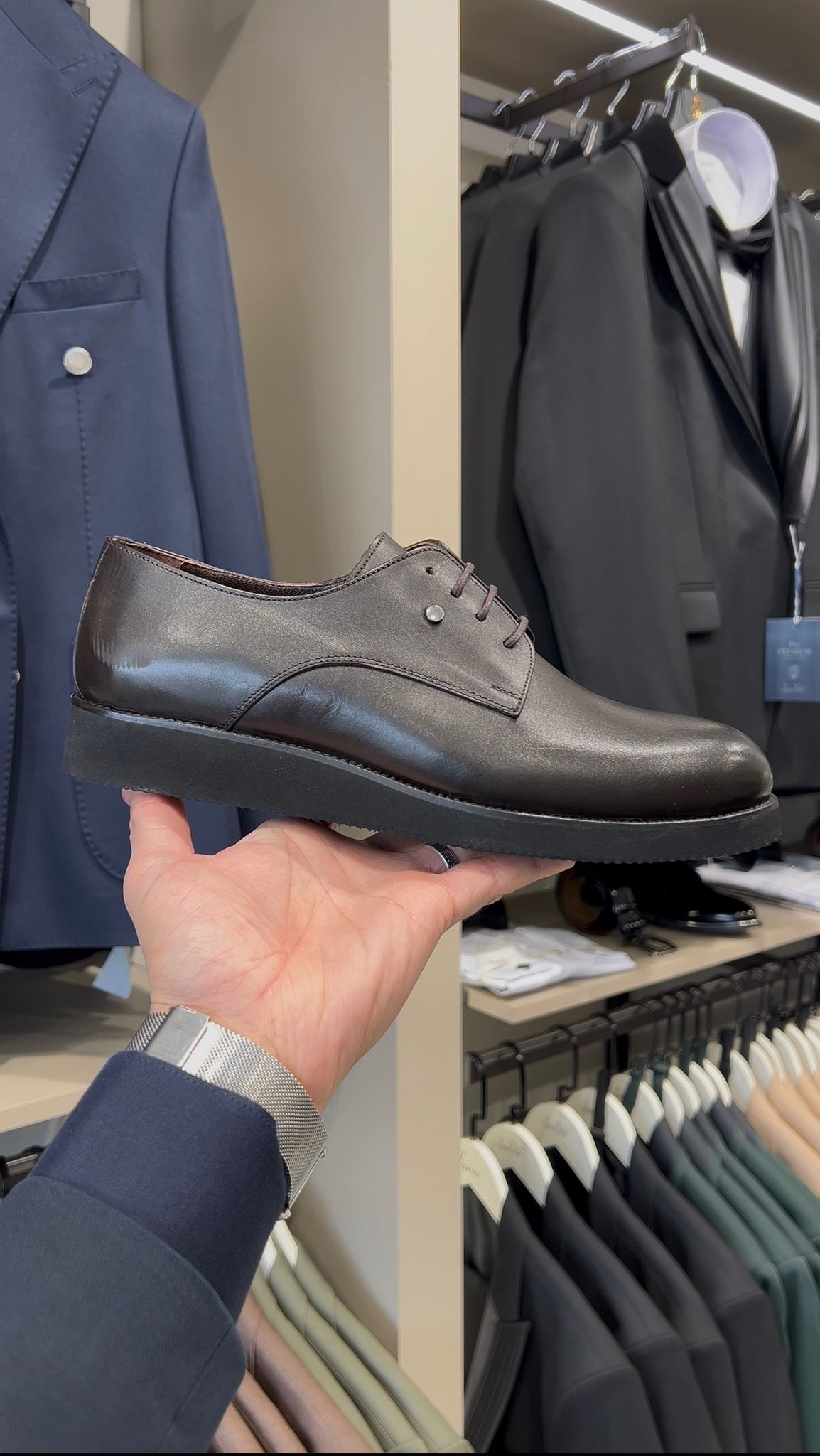 Erkek Klasik Bağcıklı Eva Taban Ayakkabı - Acı Kahve