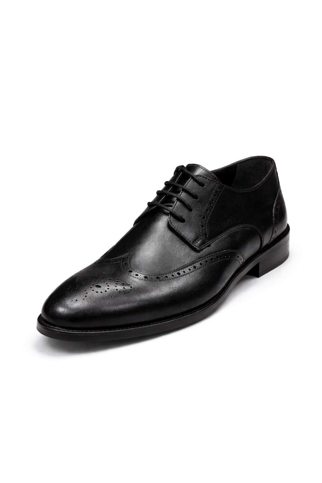 Erkek Premium Bağcıklı Ayakkabı - Siyah